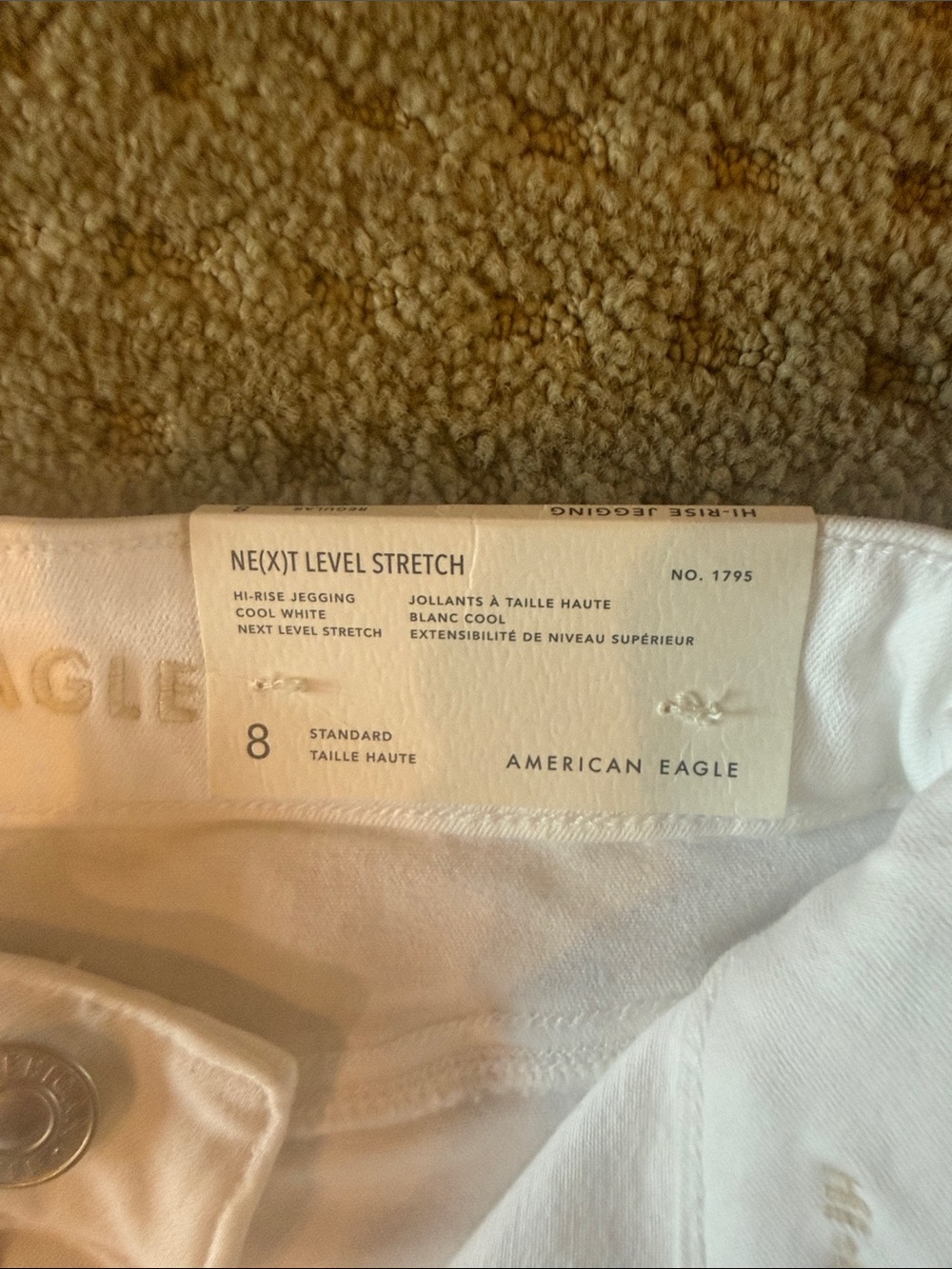 American Eagle Outfitters White Skinny Distressed Jeans - Picture 3 of 5